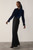 Ocana Velvet Long Sleeve Blouse Navy