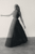 Adria Feather Jacquard Gown Black