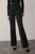 Clever Wool Blend Alzira Straight Flared Trousers Black