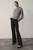 Clever Wool Blend Alzira Straight Flared Trousers Black