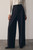 Clever Wool Blend Cortona Wide-Leg Trousers Navy