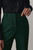 Clever Wool Blend Alzira Straight Flared Trousers Forest Green