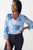 Iridos Blouse Blue Confetti Silk Chiffon Iridos Blouse Blue Confetti Silk Chiffon