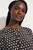 Corsica Blouse Navy Multicolour Ikat Geo Print Silk Corsica Blouse Navy Multicolour Ikat Geo Print Silk