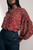Edenvale Blouse Red Multicolour Ditsy Floral Print Crinkled Georgette Edenvale Blouse Red Multicolour Ditsy Floral Print Crinkled Georgette