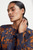 Roseby Blouse Toffee And Navy Floral Print Textured Silk Roseby Blouse Toffee And Navy Floral Print Textured Silk