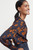Roseby Blouse Toffee And Navy Floral Print Textured Silk Roseby Blouse Toffee And Navy Floral Print Textured Silk