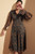 Vieste Dress Navy And Toffee Shell Print Vieste Dress Navy And Toffee Shell Print