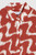 Liberta Dress Terracotta Red And Ivory Wave Print Silk Liberta Dress Terracotta Red And Ivory Wave Print Silk