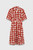 Liberta Dress Terracotta Red And Ivory Wave Print Silk Liberta Dress Terracotta Red And Ivory Wave Print Silk
