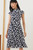 Mirabello Dress Navy And Ivory Abstract Print Crepe Mirabello Dress Navy And Ivory Abstract Print Crepe