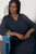 Delphi Dress Navy Crinkled Silk Georgette Delphi Dress Navy Crinkled Silk Georgette