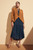 Delphi Dress Navy Crinkled Silk Georgette Delphi Dress Navy Crinkled Silk Georgette