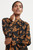 Lutana Dress Black And Toffee Floral Print Fine Wool Lutana Dress Black And Toffee Floral Print Fine Wool