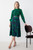 Lavinia Dress French Navy And Bright Green Ikat Floral Print Silk Lavinia Dress French Navy And Bright Green Ikat Floral Print Silk
