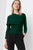 Riva Wrap Sweater Forest Green Merino