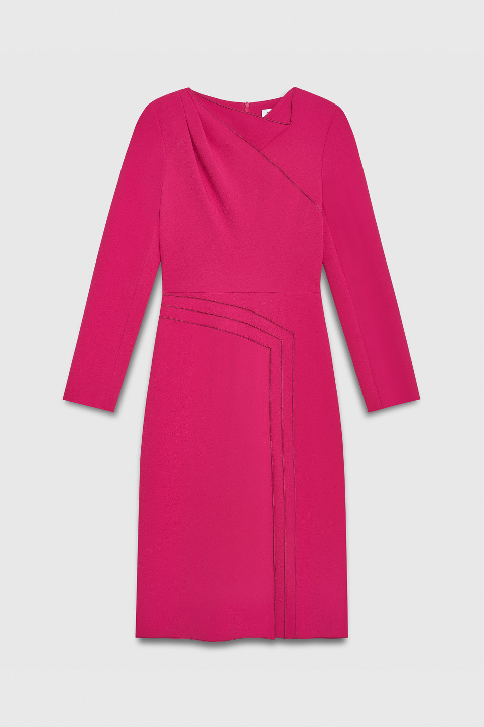 Elland Dress Cerise Pink Sculpt Stretch Crepe - Welcome to the Fold LTD