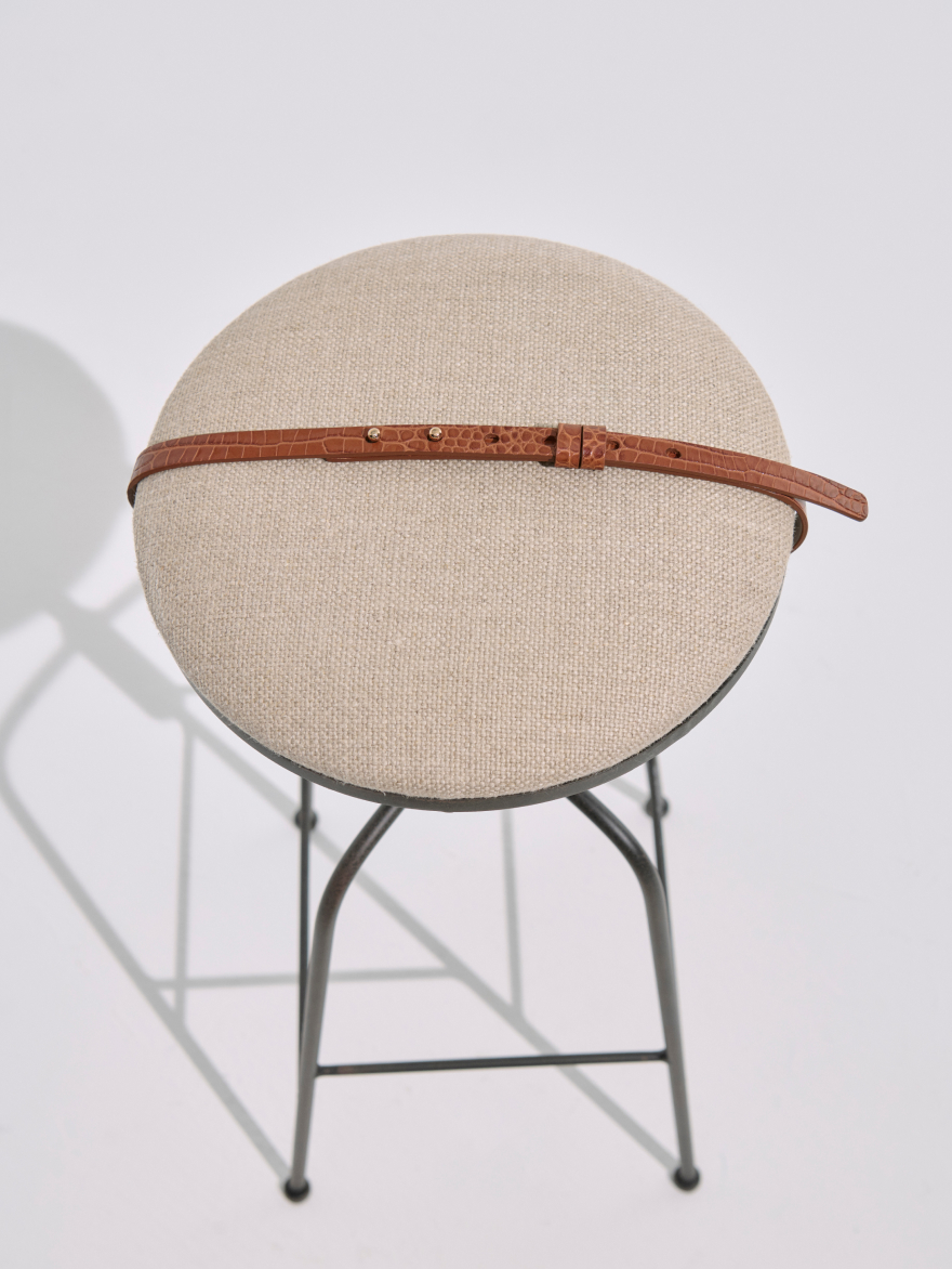 Selis Croc-Embossed Leather Belt