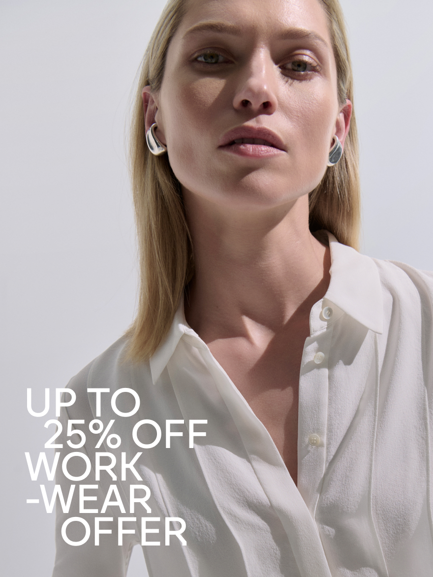Model wearing white Como shirt