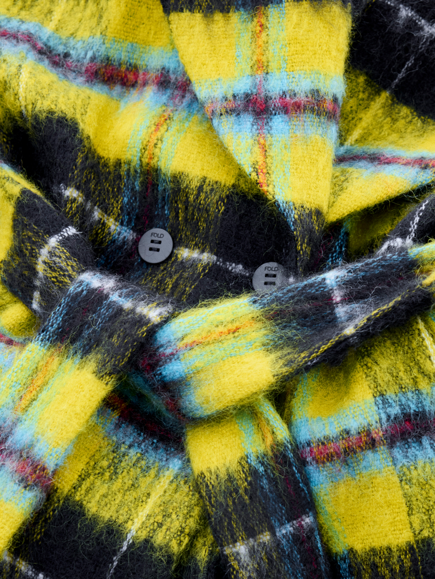 Aboyne citrine and black tweed coat