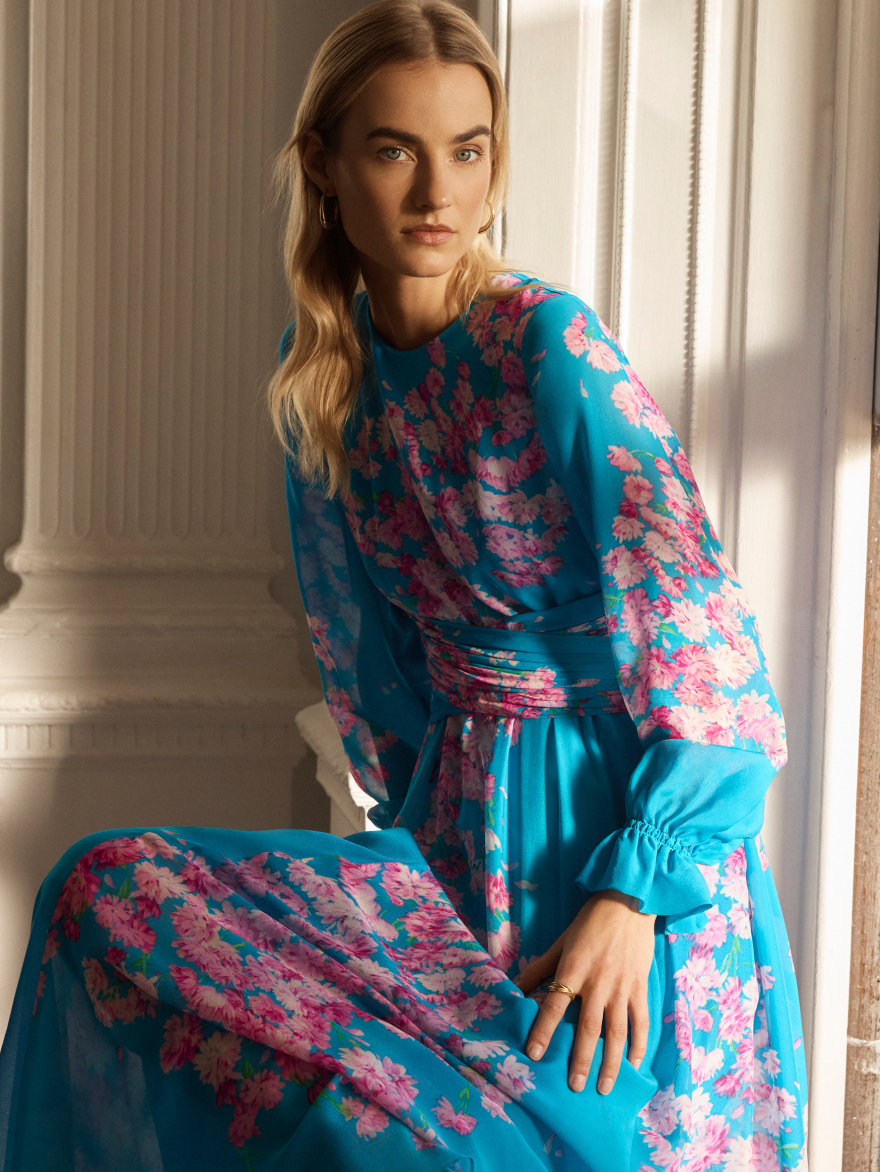 Model wearing the Portofino dress