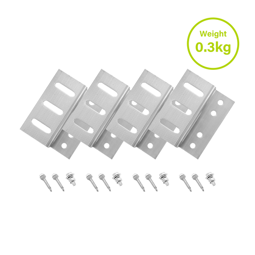 Newpowa Universal NPB-UP-S Kit consists of 4x Z' brackets and hardware; lightweight and easy to install