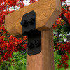 A Wood Post & Beam Using OZCO Ornamental Wood Ties Hardware Post to Beam Connector