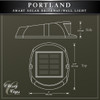 Portland Smart Solar Driveway/Wall Light from Classy Caps Dimensions