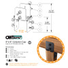 OWT Column Cap Hardware from OZCO Building Products - Dimension Drawing