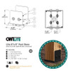 8x 8 OWT-Lite Ironwood Post Bases by OZCO Ornamental Wood Ties - Dimension Illustration