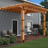 8x 8 OWT-Lite Ironwood Post Bases by OZCO Ornamental Wood Ties - Pergola Lifestyle