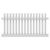 Catalyst Classic Dog Ear Straight Picket Fence Panel - White