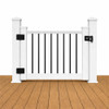 200 Series York Vinyl Gate with Round Aluminum Balusters - AI Generated Image
