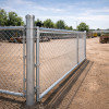 Industrial Chain Link Gate with Galvanized Schedule 40 Post