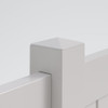 5" x 5" Standard White Internal Post Cap - Detailed View