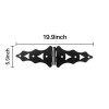 10" Black Heavy Duty Double Strap Hinges for Wood Gates with Dimensions