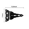 10" Black Heavy Duty T-Hinges for Wood Gates with Dimensions