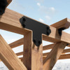 Pergola Assembled Using OZCO OWT LITE Laredo Sunset 5" T Truss Tie Plate Connector