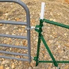 Farm Gate Installed on T-Post with Fence Easier Adjustable T-Post Gate Hinges