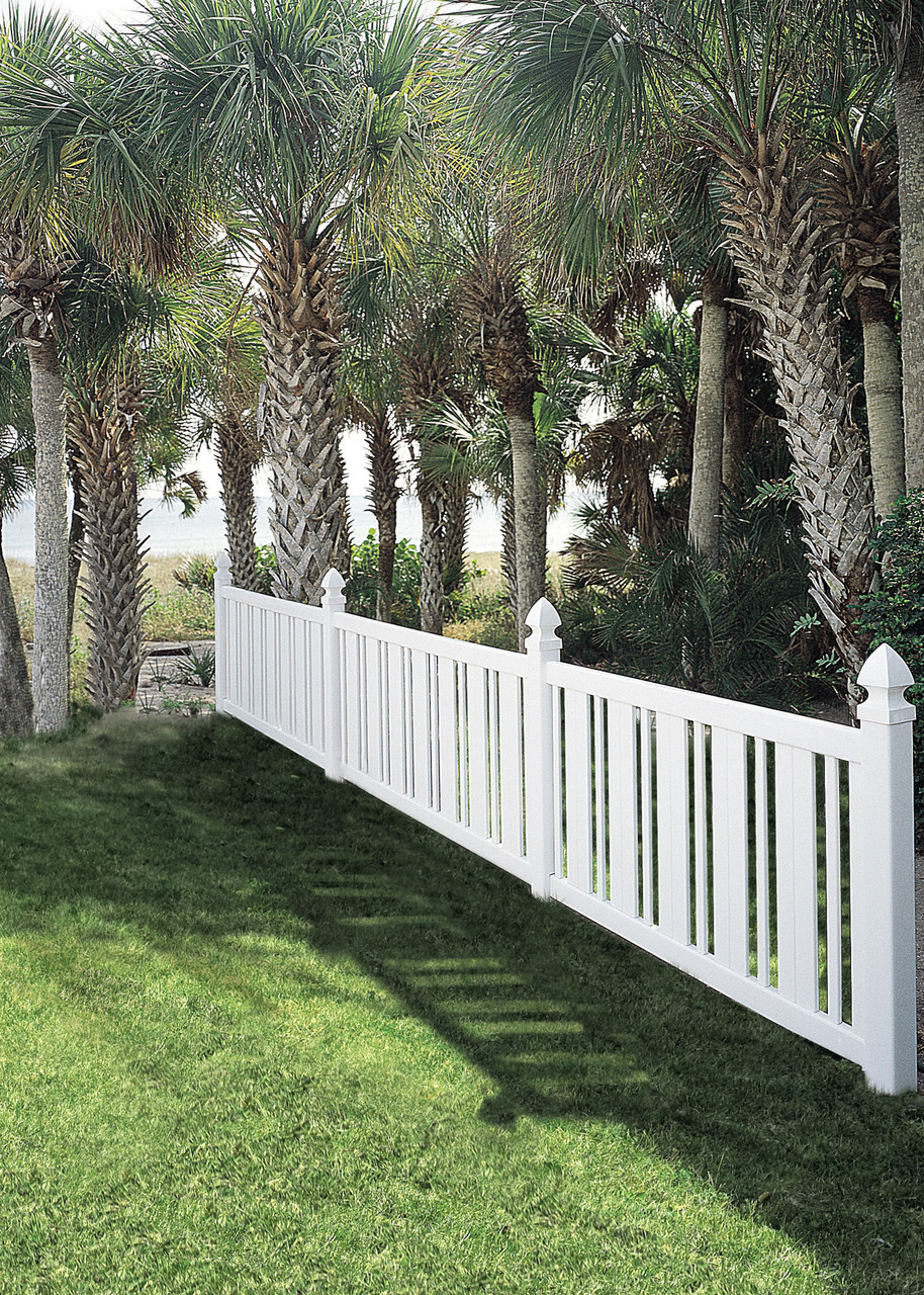 Bufftech Countess 4' Tall Vinyl Fence with Contemporary Style