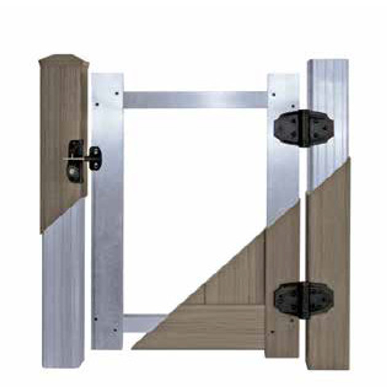 Bufftech Pre-Assembled Gate Aluminum Framework Example. Posts & Hardware Sold Separately.