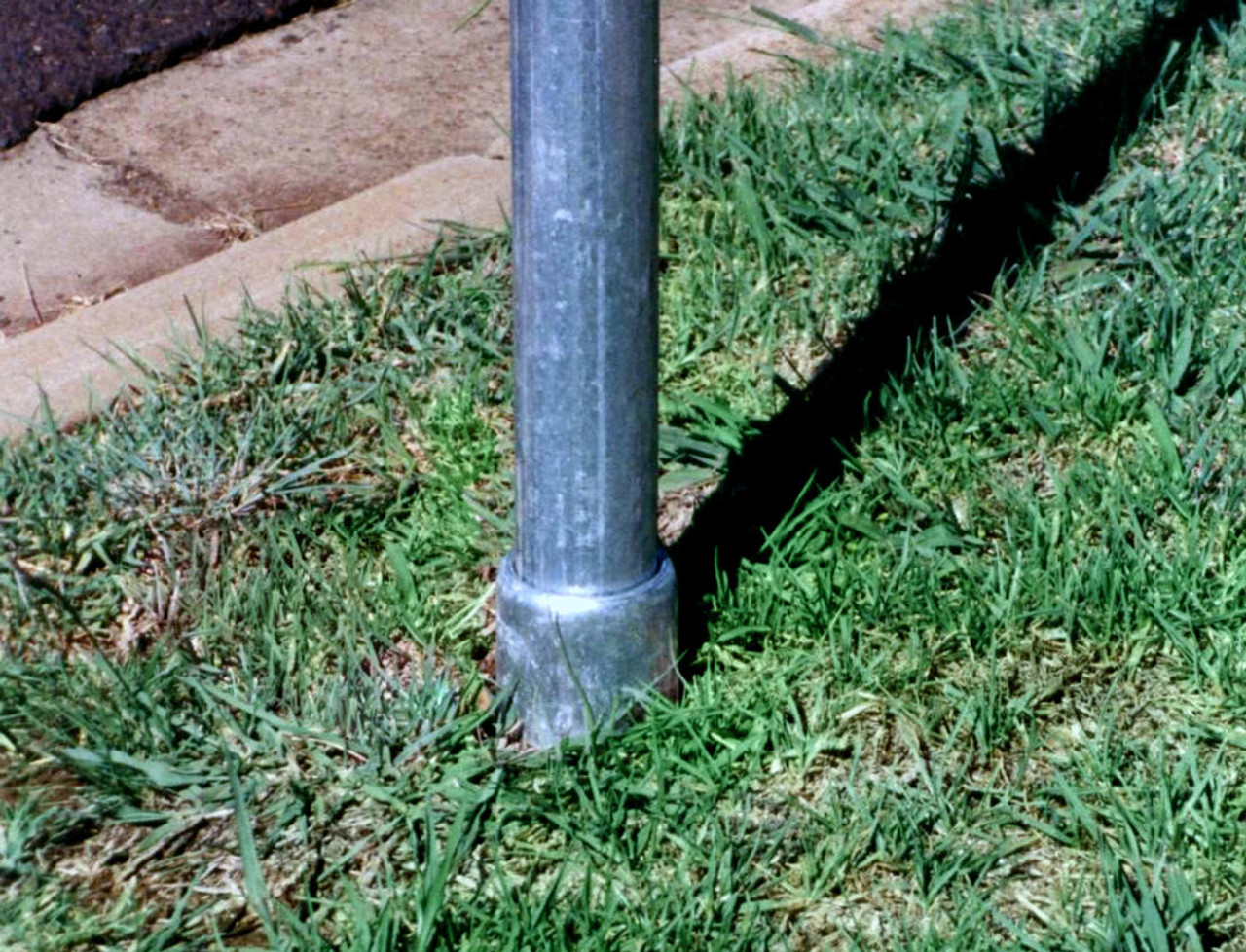 Steel Post Installed with OZ-Post IS-600 Post Anchor