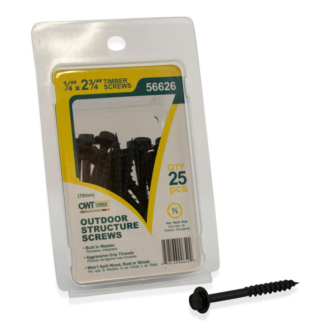 OZCO OWT Hardware 2-3/4" Timber Screws - 25 Pack