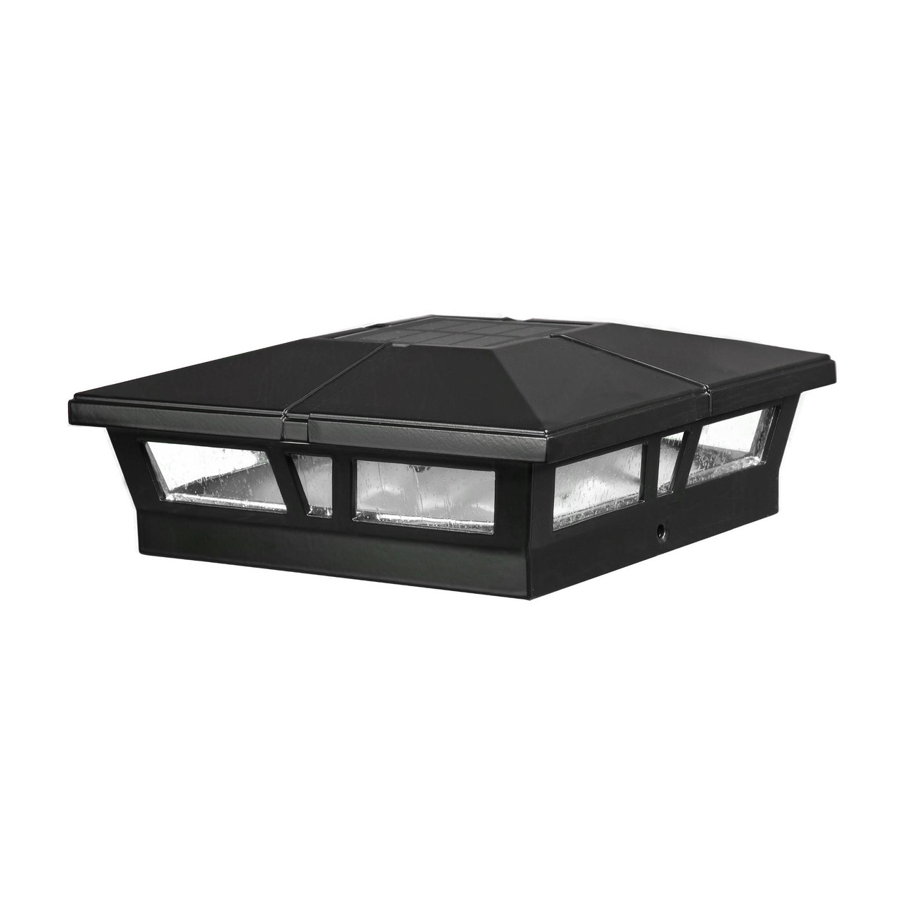 6x6 post caps solar lights black