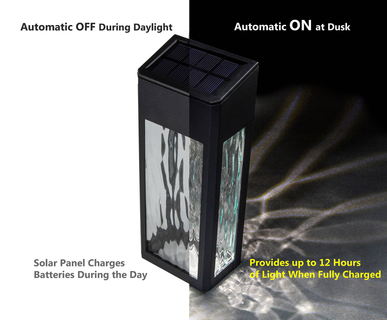 Classy Caps SWL888 Lancaster Solar Deck & Wall Light, Black : Classy Caps SWL888 - Black Aluminum Lancaster Deck