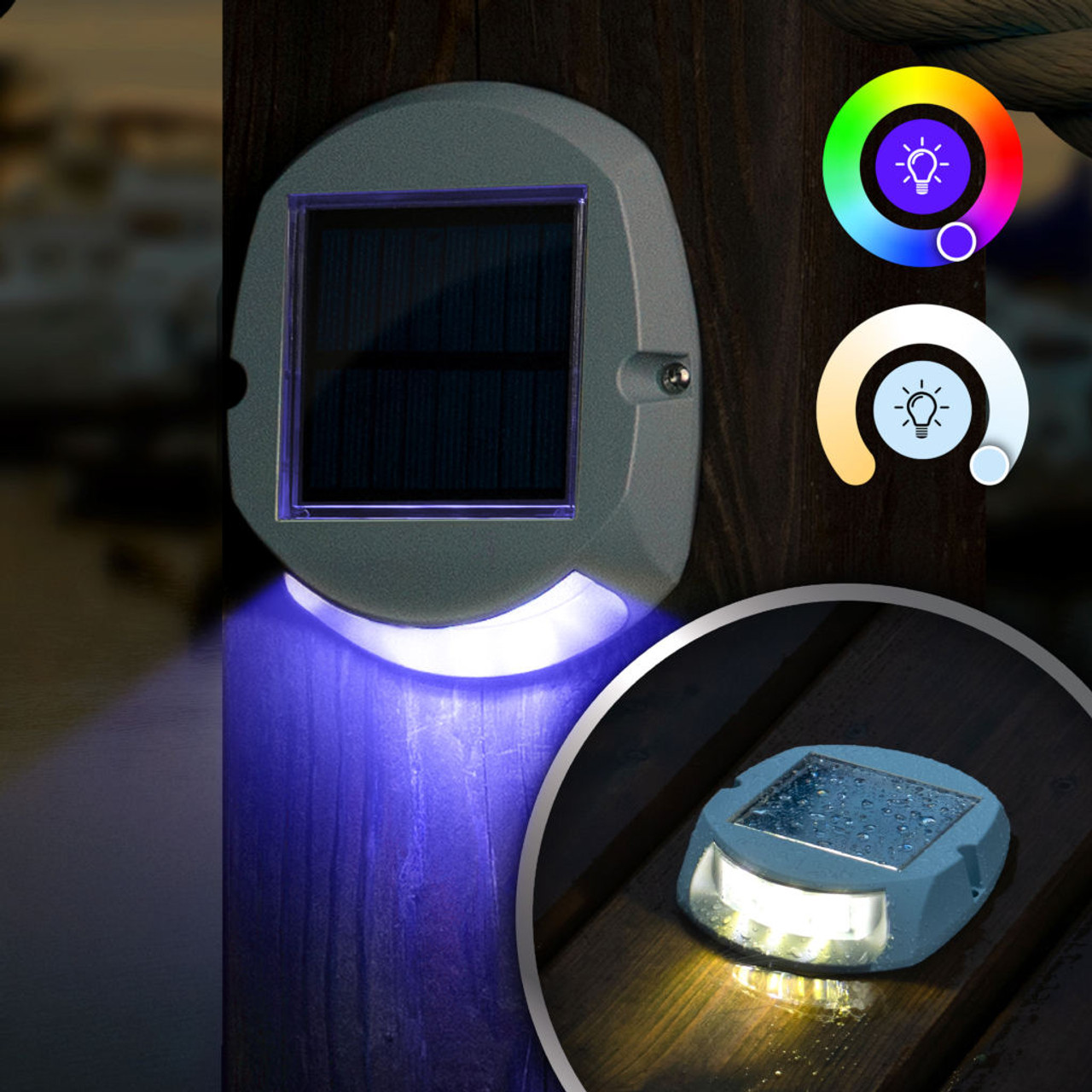 Portland Smart Solar Driveway/Wall Light from Classy Caps - Lifestyle Photo