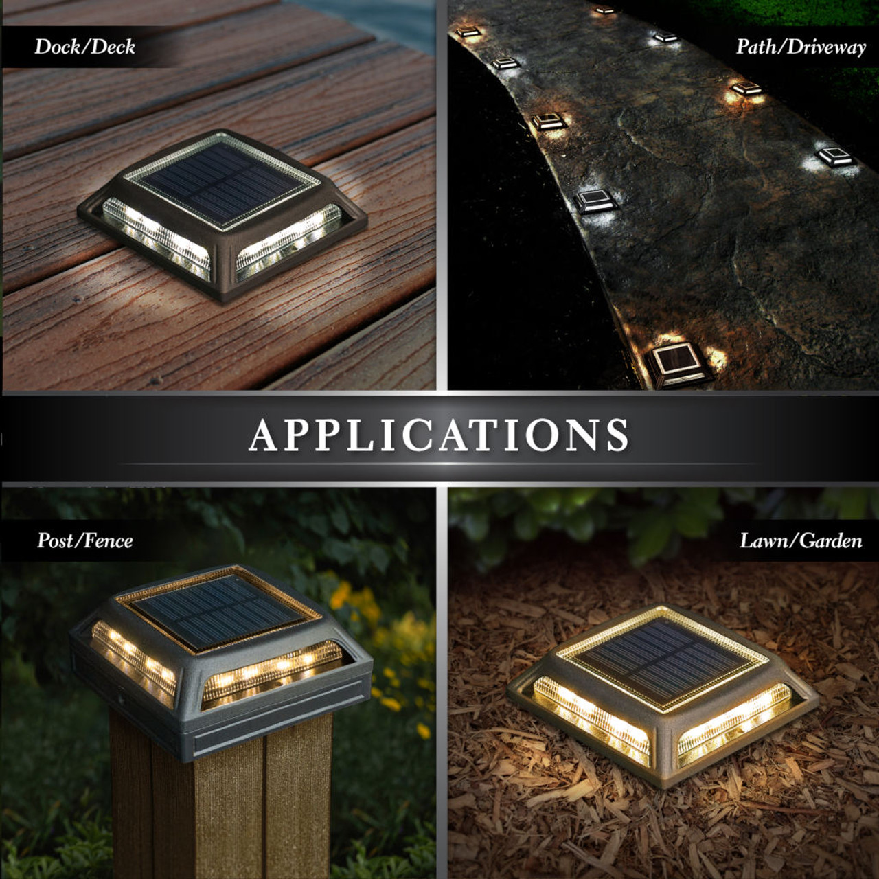 Muskoka Black Aluminum Solar Post/Path/Dock Light by Classy Caps Applications