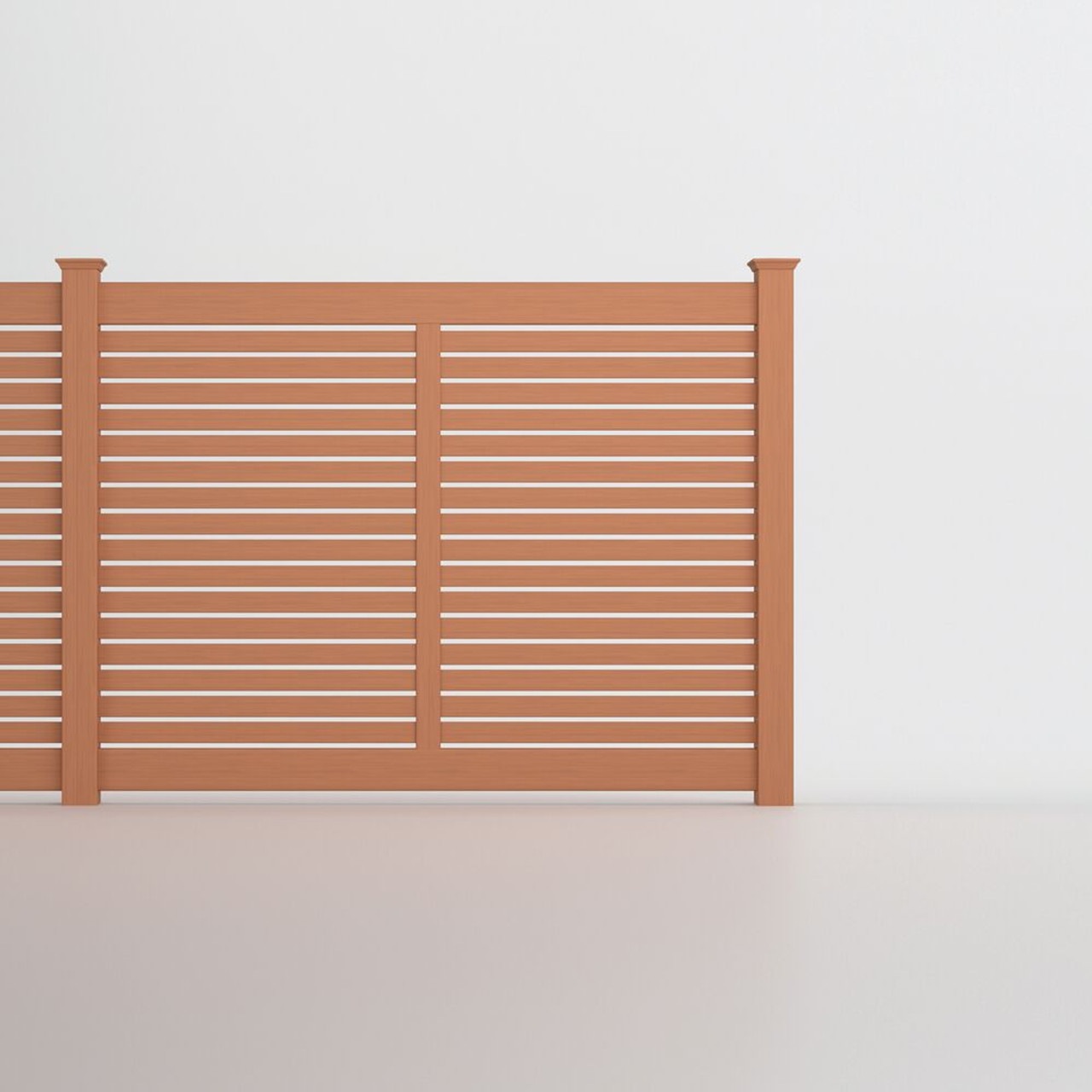 Catalyst Largo TimberGrain Vinyl Semi-Privacy Fence Panel - Sierra Blend Extended View