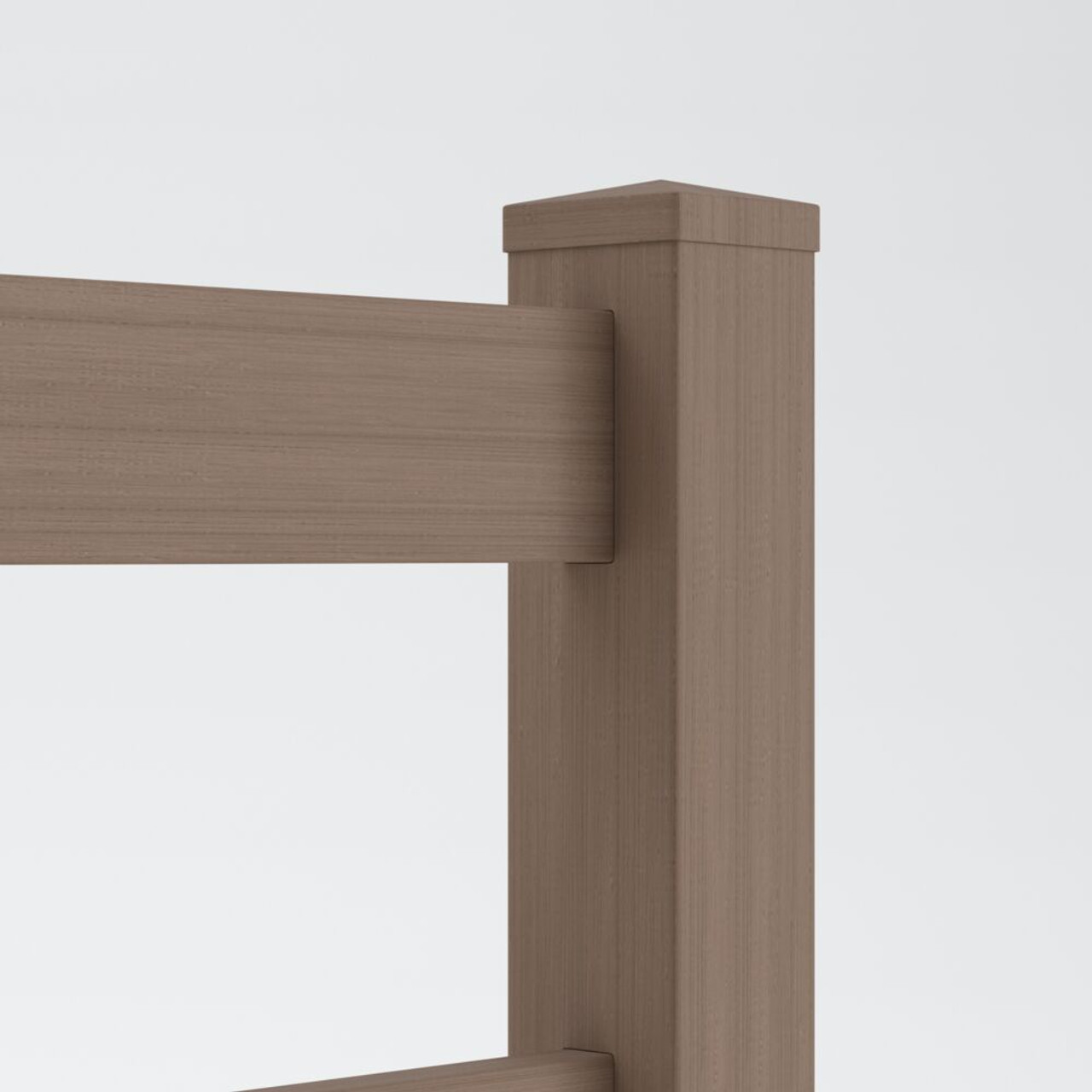 Catalyst Coronado TimberGrain Ranch Rail Vinyl Post - Weathered Blend