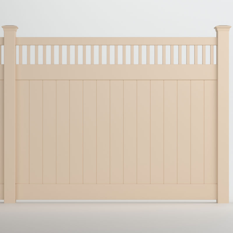 Chesapeake Standard Sand Vinyl Privacy Fence Panel